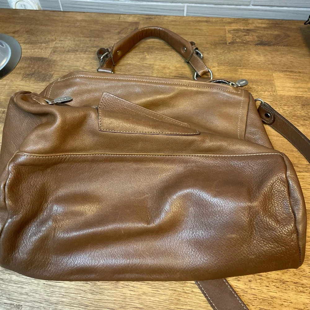 Classic Brown Leather Shoulder Bag -Crossbody Bag Women's Everyday Tote
